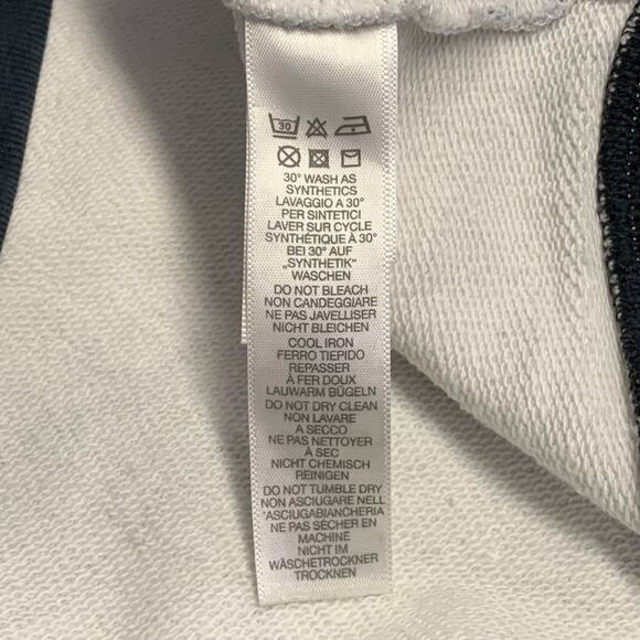 PS by PAUL SMITH Size XL White Navy Landscape Graphic Cotton Hoodie Sweatshirt - Picture 6 of 7